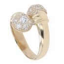 9ct Yellow Gold Cubic Zirconia Torque Ring