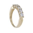 9ct Yellow Gold Cubic Zirconia Half Eternity Ring