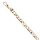 9ct Yellow And White Gold Arrow Head Curb Bracelet 7.5"