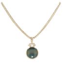 9ct Yellow Gold Multi-Gemstone Pendant And Chain 24"