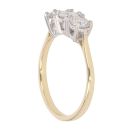18ct Yellow Gold 1.00ct Diamond Trilogy Ring