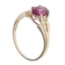 9ct Yellow Gold Purple Garnet Single Stone Ring