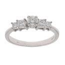 18ct White Gold 0.50ct Diamond Five Stone Ring