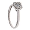 9ct White Gold 0.50ct Brilliant Cut Diamond Cluster Ring