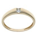 9ct Yellow Gold Aquamarine Single Stone Ring