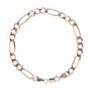 9ct Yellow Gold Figaro Bracelet 8.5"