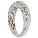 9ct White Gold 0.12ct Diamond Fancy Ring