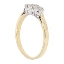18ct Yellow Gold 0.25ct Brilliant Cut Diamond Trilogy Ring