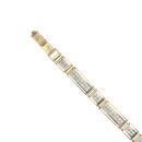 9ct Yellow Gold Cubic Zirconia Fancy Bar Bracelet 7.5"