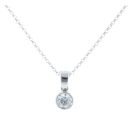 18ct White Gold 0.33ct Diamond Pendant and Chain 16"