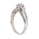 9ct White Gold 0.65ct Diamond Trilogy Ring