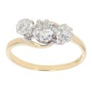 18ct Yellow Gold 1.20ct Brilliant Cut Diamond Trilogy Ring