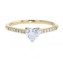 18ct Yellow Gold 0.75ct Heart Cut Diamond Ring