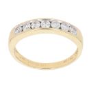18ct Yellow Gold 0.50ct Brilliant Cut Diamond Half Eternity Ring