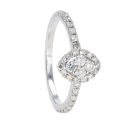 9ct White Gold 0.45ct Diamond Marquise Cluster Ring by Anya Belle