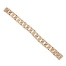 9ct Yellow Gold Textured Curb Bracelet 8"
