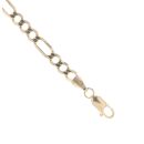 9ct Yellow Gold Figaro Bracelet 8.5"