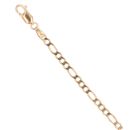 9ct Yellow Gold Figaro Bracelet 7.5"