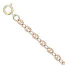 9ct White Gold Button Bracelet 7.5"