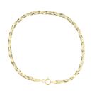 9ct Yellow Gold Plaited Herringbone Bracelet 7"