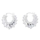 Silver Creole Hoop Earrings By Icesia