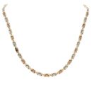 9ct Yellow White And Rose Gold Cross Collarette 16"