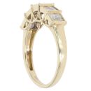 9ct Yellow Gold 0.80ct Diamond Cluster Ring