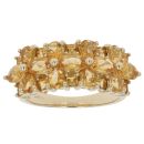 9ct Yellow Gold Citrine Fancy Cluster Ring
