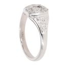 9ct White Gold 0.05ct Diamond Horseshoe And Horse Ring
