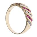 9ct Yellow Gold Ruby And Cubic Zirconia Ring