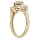 14ct Yellow Gold Cubic Zirconia Three Stone Ring