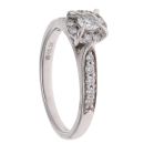 18ct White Gold 0.33ct Brilliant Cut Diamond Cluster Ring