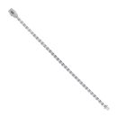 14ct White Gold Monaco Cubic Zirconia Agua Pave Lock Tennis Bracelet 7.5"