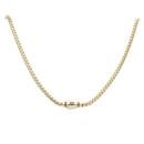 14ct Yellow Gold Monaco Cube Plain Lock Chain 20"