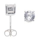 Silver Cubic Zirconia Stud Earrings