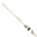 Children's 14ct Yellow Gold Anchor ID Bracelet 5.5"