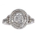 18ct White Gold 0.73ct Diamond Cluster Ring
