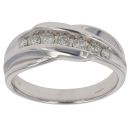 14ct White Gold 0.50ct Brilliant Cut Diamond Crossover Ring