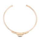 9ct Yellow Gold 0.02ct Diamond And Blue Topaz Bangle