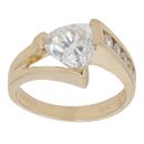 14ct Yellow Gold Cubic Zirconia Ring
