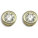 18 Carat Yellow Gold 50pts Rubover Earrings