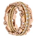 18ct Yellow and Rose Gold 0.60ct Diamond Clogau Ring