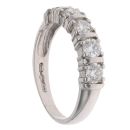 Platinum Moissanite Five Stone Ring