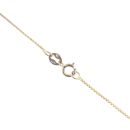 18ct Yellow Gold Cubic Zirconia Circle Pendant And Chain 18"