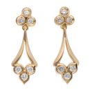 18ct Yellow Gold 0.65ct Diamond Drop Earrings