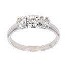 18ct White Gold 0.50ct Brilliant Cut Trilogy Diamond Ring