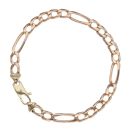 9ct Yellow Gold Figaro Bracelet 8.5"