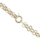 14ct Yellow Gold Cubic Zirconia Triple Heart Chain 20"