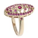 9ct Yellow Gold Pink Sapphire Cluster Ring
