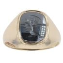 9ct Yellow Gold Hematite Centurian Signet Ring